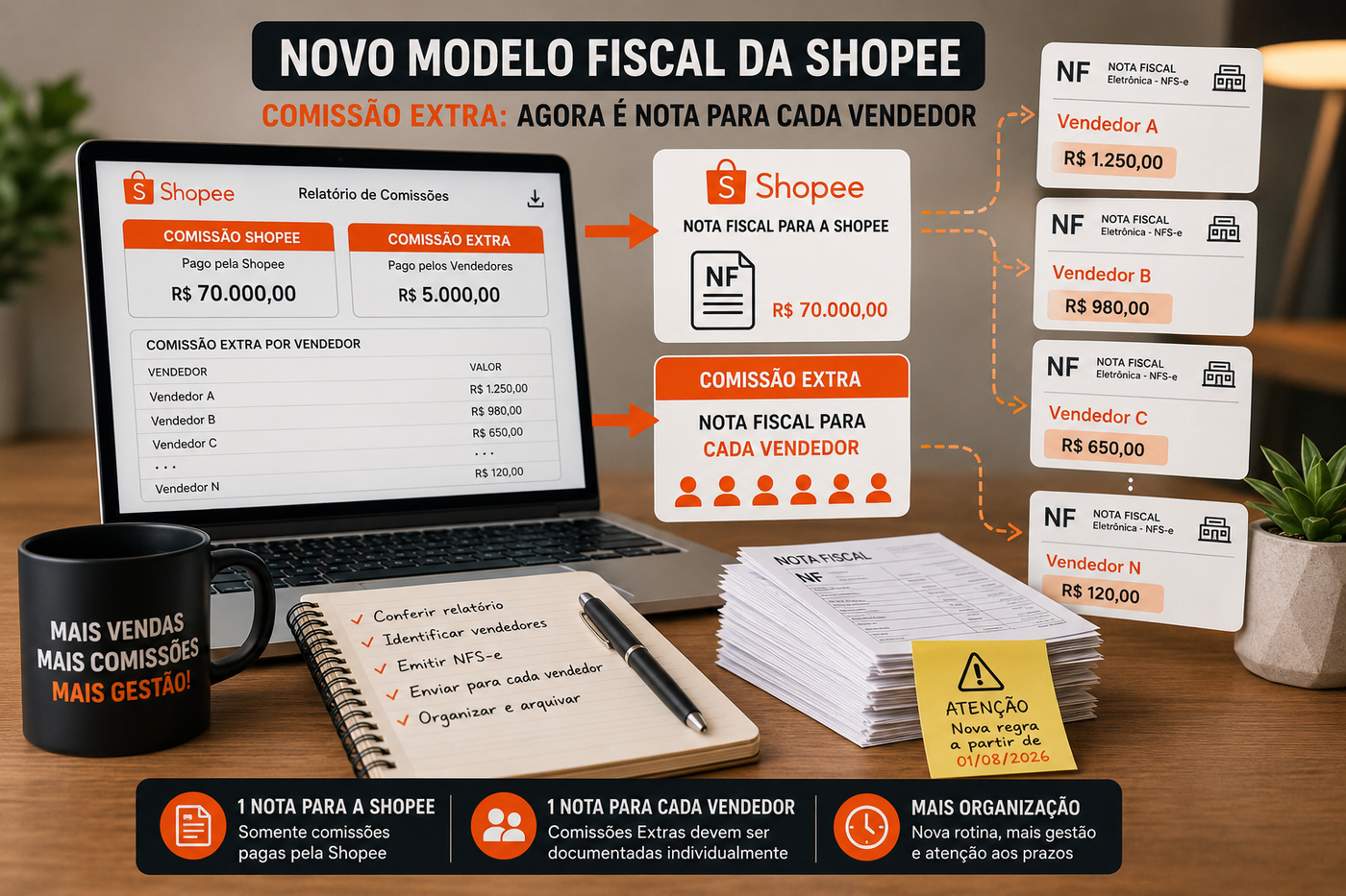 notas fiscais comissoes extras da shopee