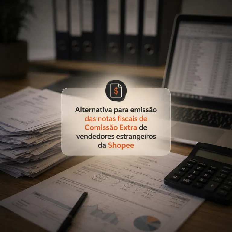 alternativa para emissão das notas fiscais de comissão extra de vendedores estrangeiros da shopee