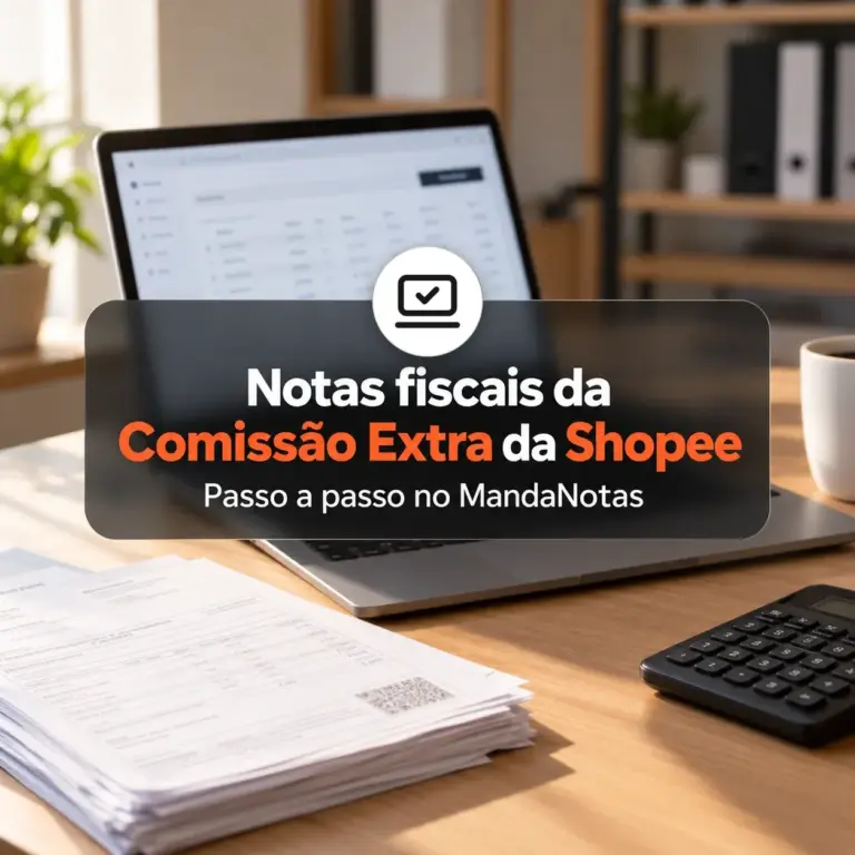 Capa: notas fiscais da Comissão Extra da Shopee, passo a passo no MandaNotas